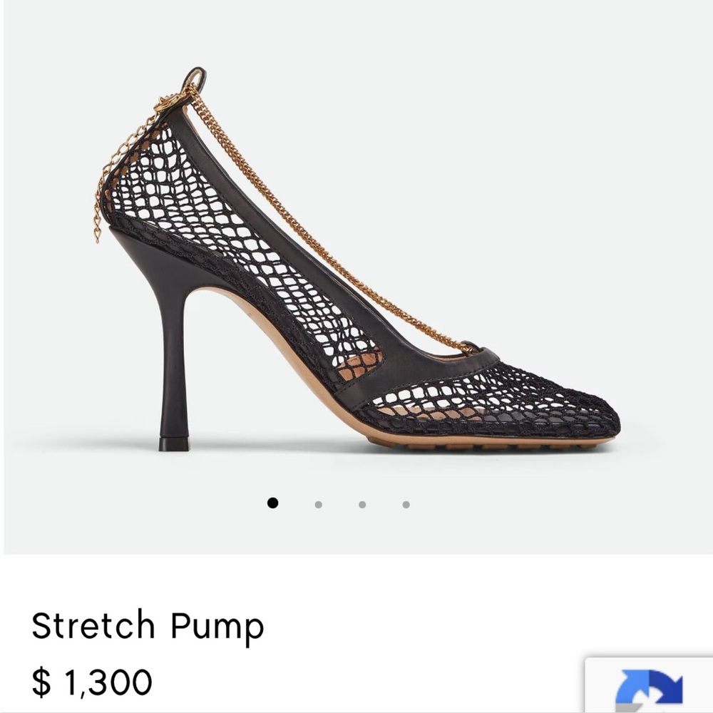 Bottega Black Mesh Chain Heels EU 41